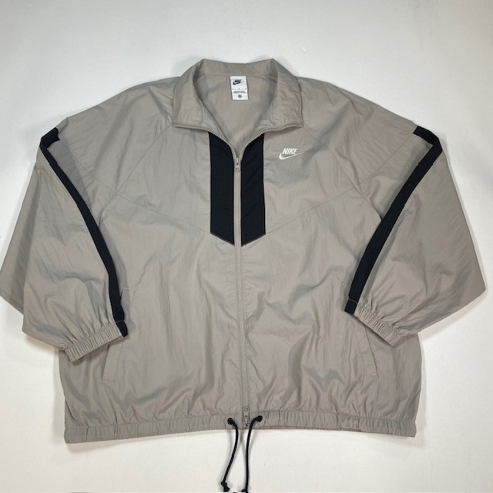 Nike Sportswear Windrunner Full Zip Track Jacket Taupe Black Large IH8510-009